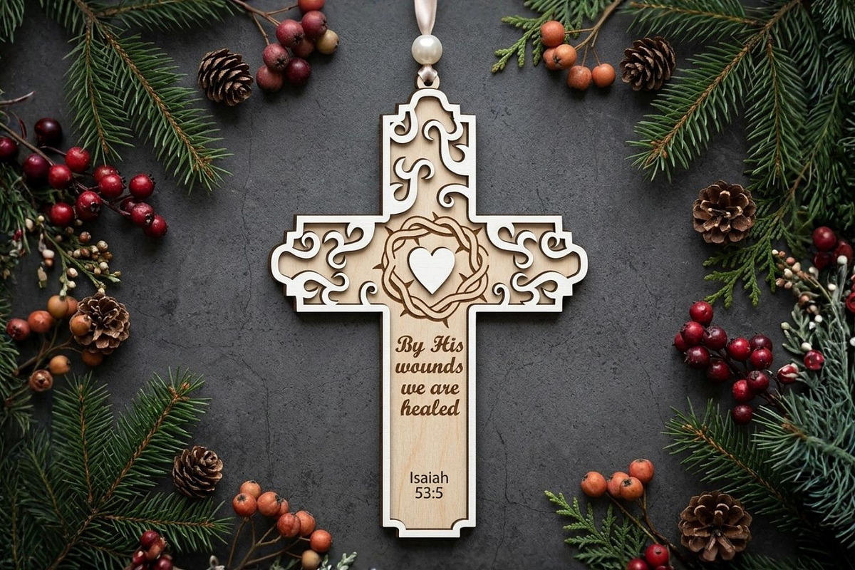 Christian Cross Ornament SVG Bundle, a Decorative Illustration by svgocean (Photo 6 of 11)