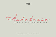 Andalusia a Beautiful Script Font, a Script Font by Lettertype Studio (Thumbnail 1 of 19)