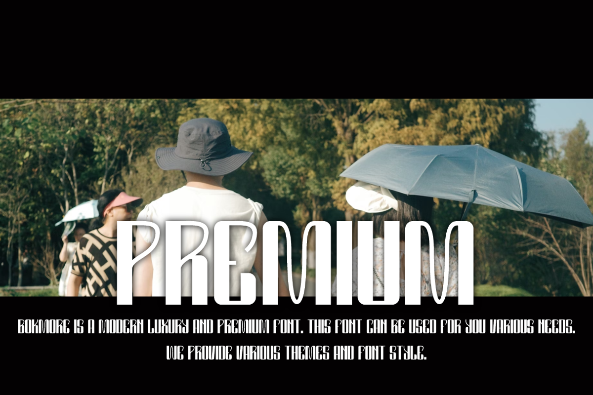 Bokmore - Luxury Bold Font, a Sans Serif Font by Iqsiart Studio (Photo 6 of 6)
