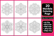 Mandala Coloring Book Pages, a Pattern Graphic by mirajeee (Thumbnail 3 of 4)