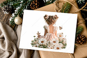 Whimsical Floral Girl PNG Clipart, a Seasonal Illustration by Canvas Craft (Thumbnail 10 of 10)