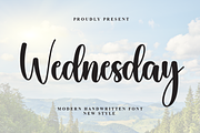 Wednesday | Script Font, a Handwritten Font by Scratchones (Thumbnail 1 of 8)