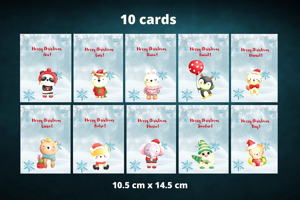 Christmas Card Templates Canva Set, a Card Template by Ellis Art (Photo 3 of 5)