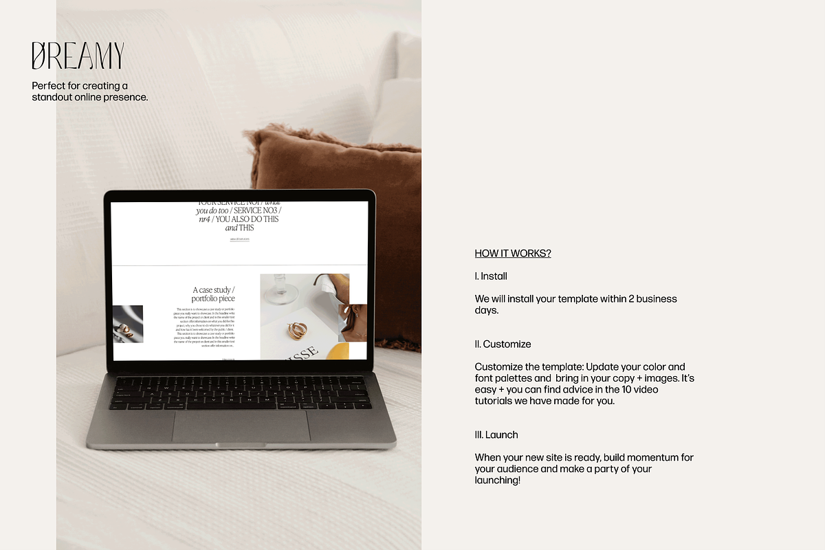 Squarespace Website Template DREAMY, a Squarespace Template by StudioHuomenta (Photo 7 of 11)