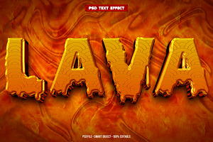 Lava 3D editable text effect, a Layer Style Add-On by Hello Muh