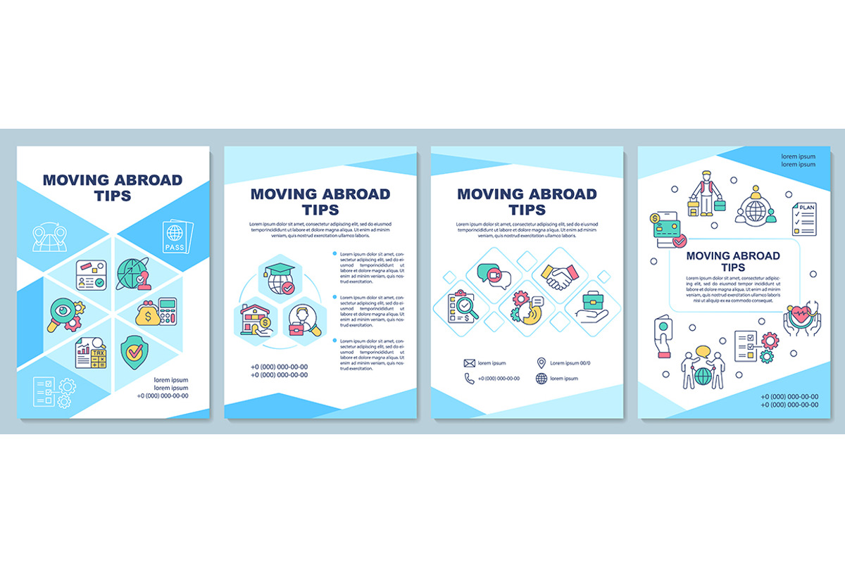 Moving abroad tips brochure template, a Brochure Template by IMG Visuals