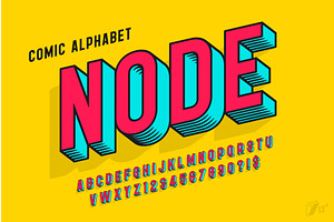 Original 3d comical alphabet design, an Illustration by RevelStockart