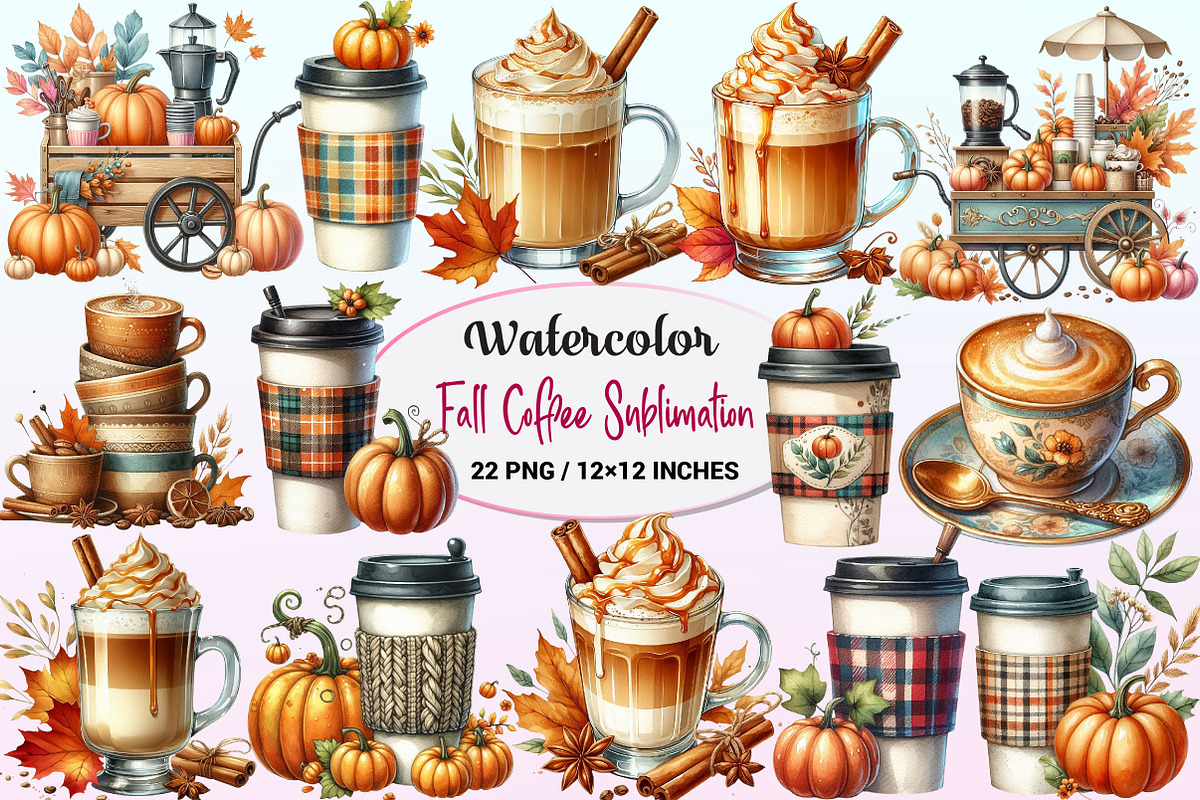 Fall Coffee Sublimation Bundle, a Graphic by CitraGraphics (Photo 1 of 4)