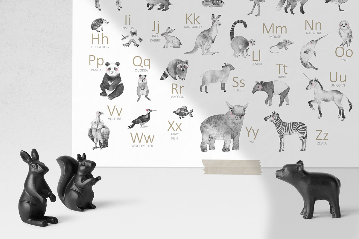 Animal ABC. Alphabet cards, an Animal Illustration by Natali Smolova (Photo 4 of 11)