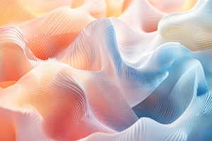 Abstract pastel waves flowing design, a Photo by Pixeness Studio
