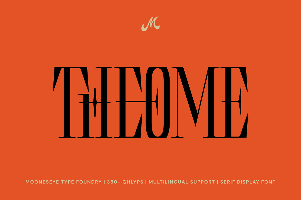 Theome – Serif Display Font, a Serif Font by MooneseyeType (Photo 1 of 9)