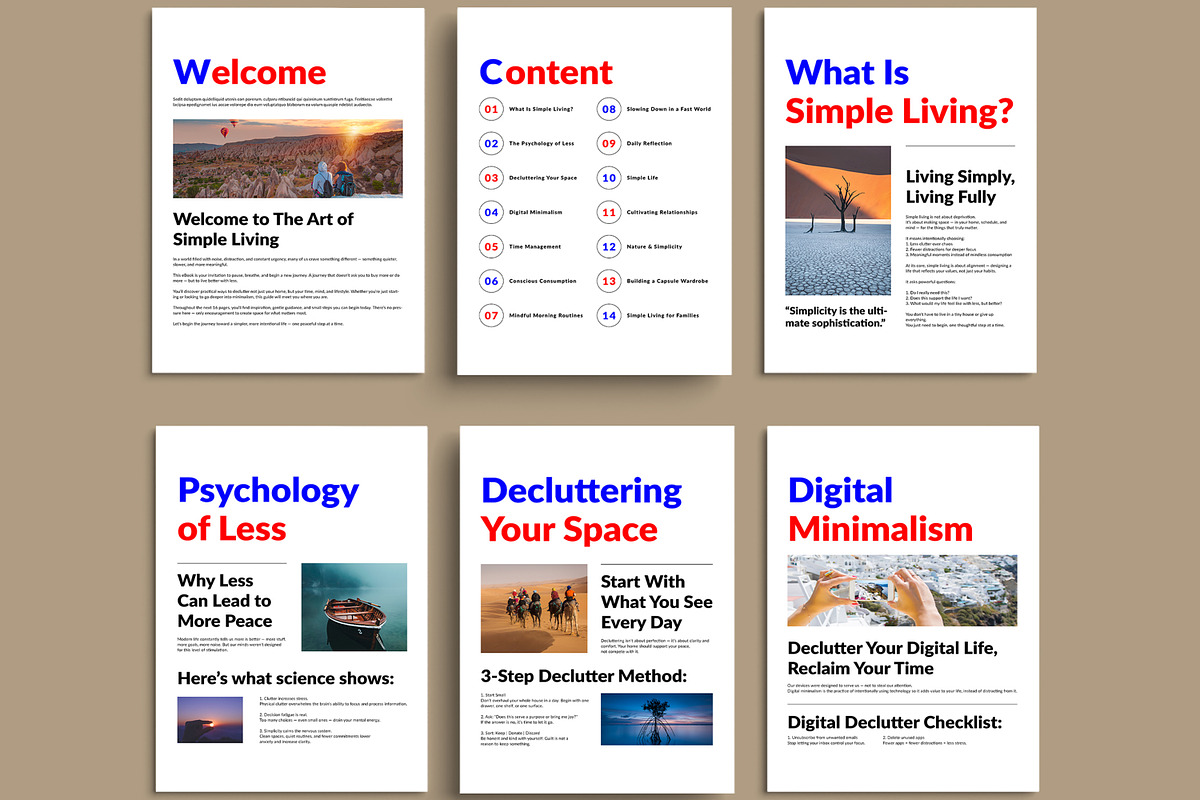 Minimal E-Book Template, an UI Kit Template by ContestDesign (Photo 2 of 4)