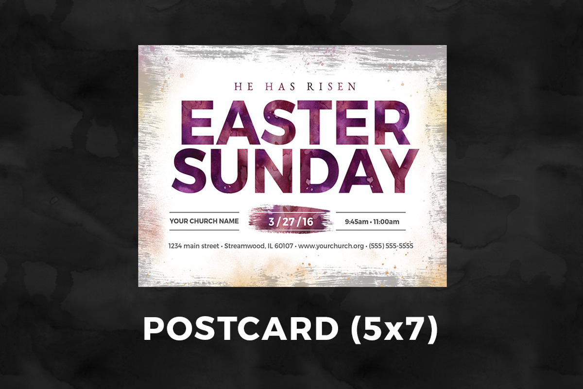 Easter Sunday Church Template-Rustic, a Flyer Template by Nathan Knight Design (Photo 2 of 6)