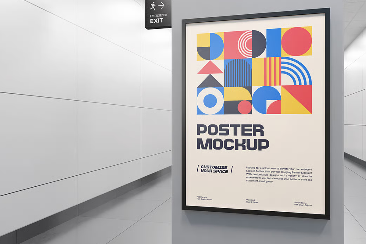 Hanging Poster Mockup, an Advertising Mockup by graphicsauce (Photo 4 of 4)
