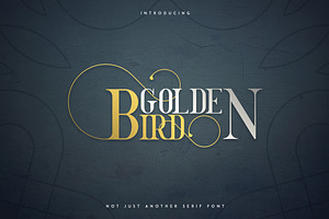 Golden Bird Serif Font Cool Extras