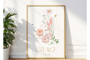 Wild Floral Illustrations - Grace