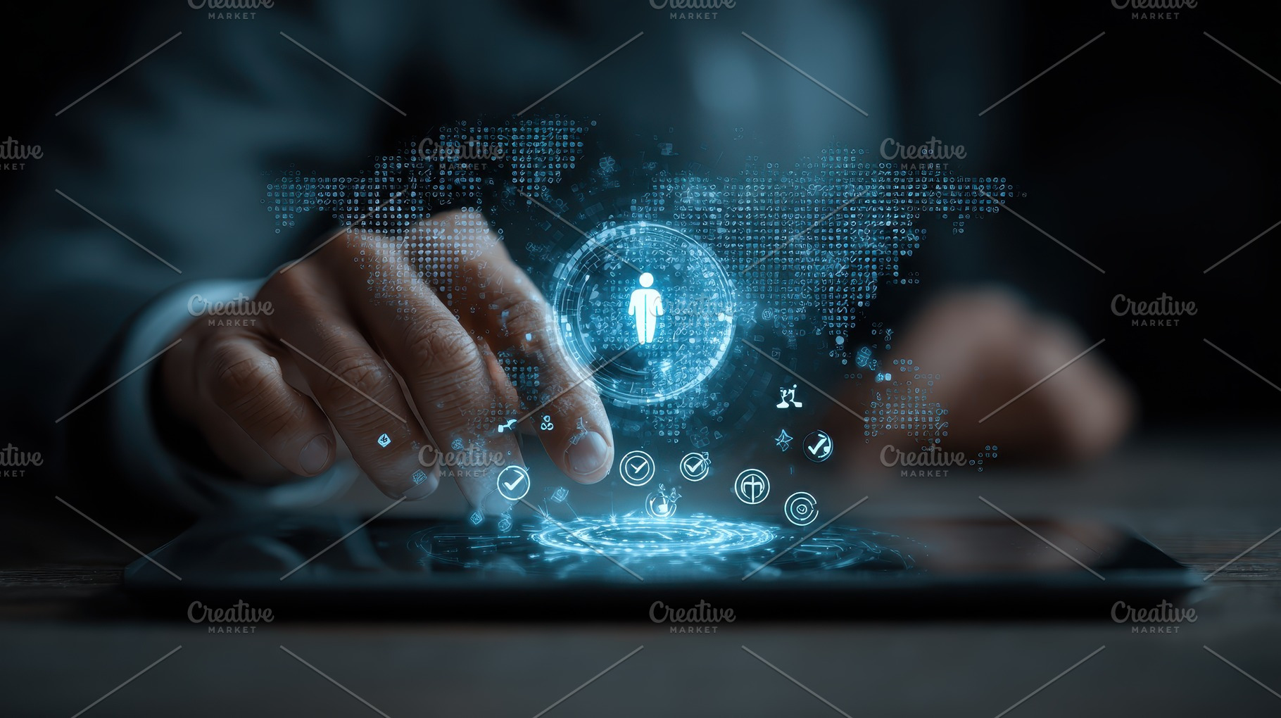Digital Persona Management on Tablet, a Photo by Pixeness Studio