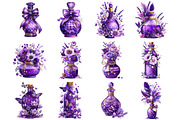 Purple Romantic Gift Bottles Clipart, an Illustration by DreamArtGraphic (Thumbnail 5 of 5)