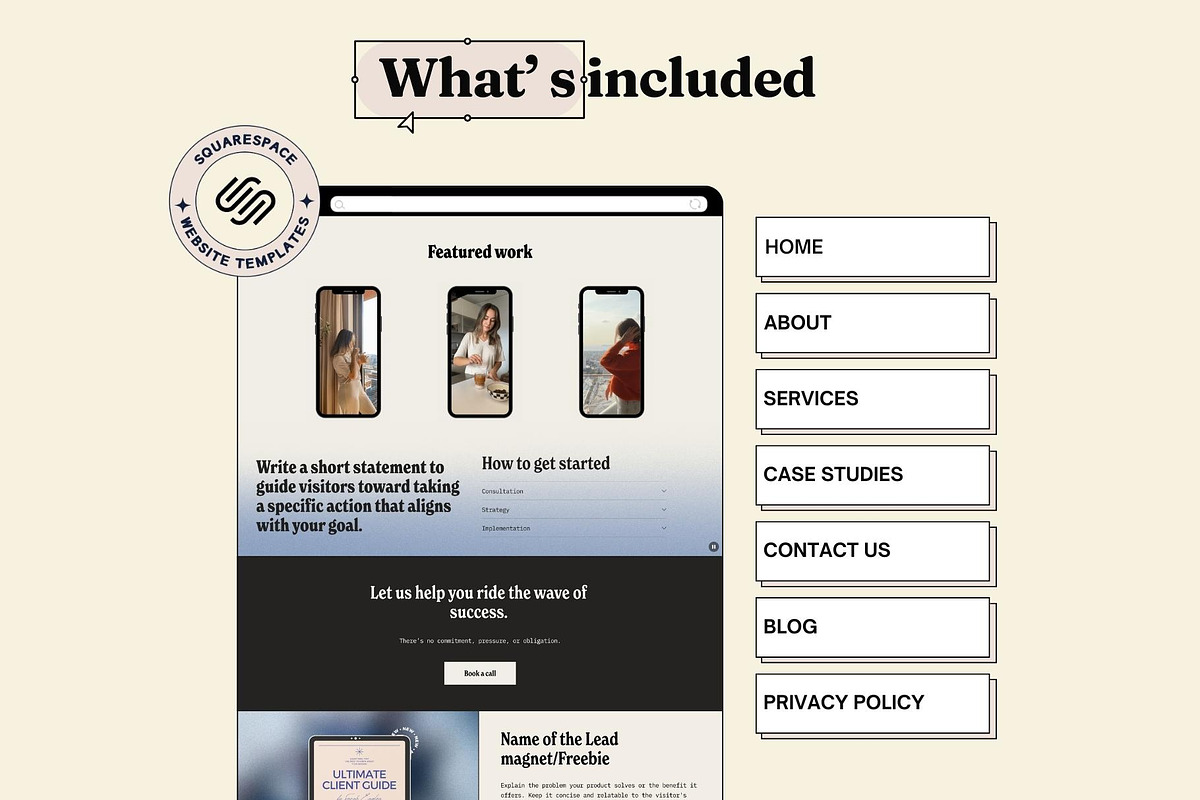 Squarespace website template, a Squarespace Template by Ciel Lumiere (Photo 4 of 11)