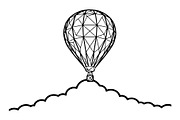 Hot Air Balloon Silhouette Bundle, an Object Illustration by Gaye Art (Thumbnail 7 of 31)