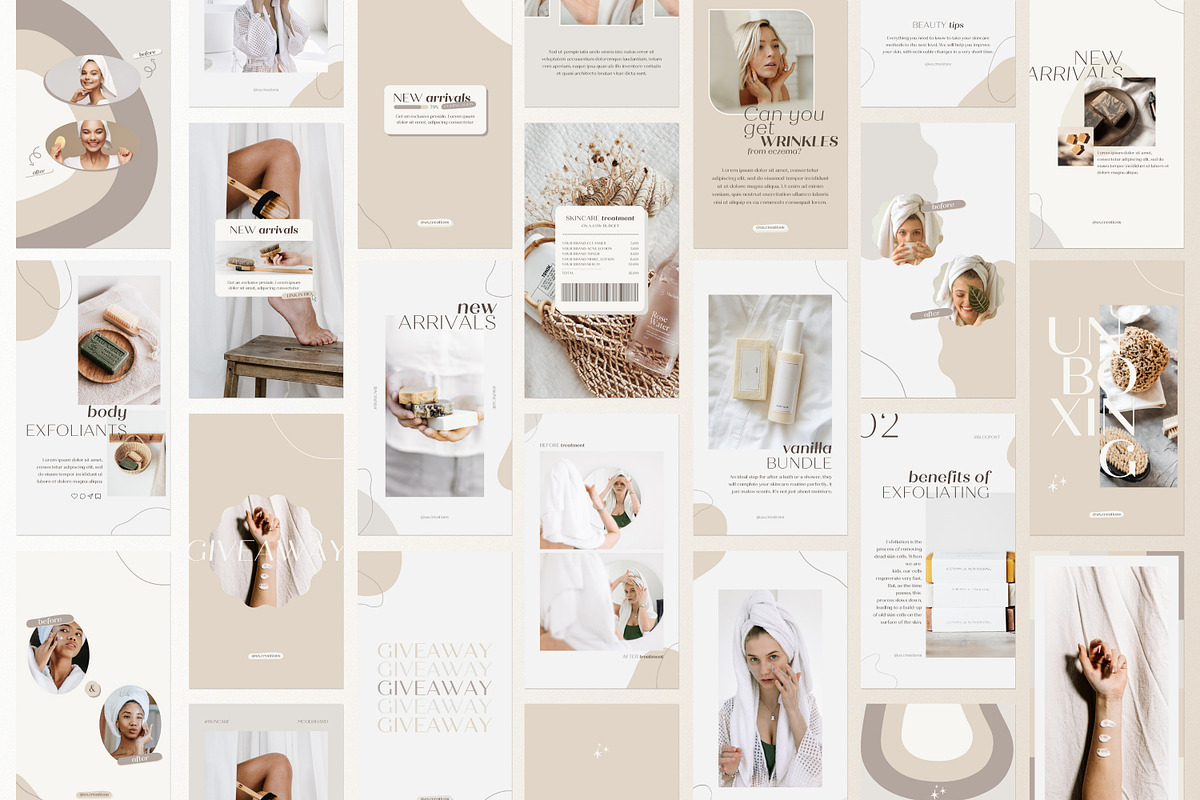 Beauty Social Media Kit CANVA, a Social Media Template by Wildnun Studio