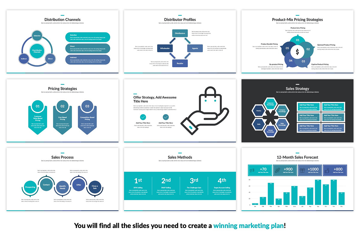 Marketing Plan Keynote Template, a Presentation Template by SlideBunny
