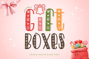 Gift Boxes - Deco Font, a Symbol Font by AnningArts (Thumbnail 1 of 10)