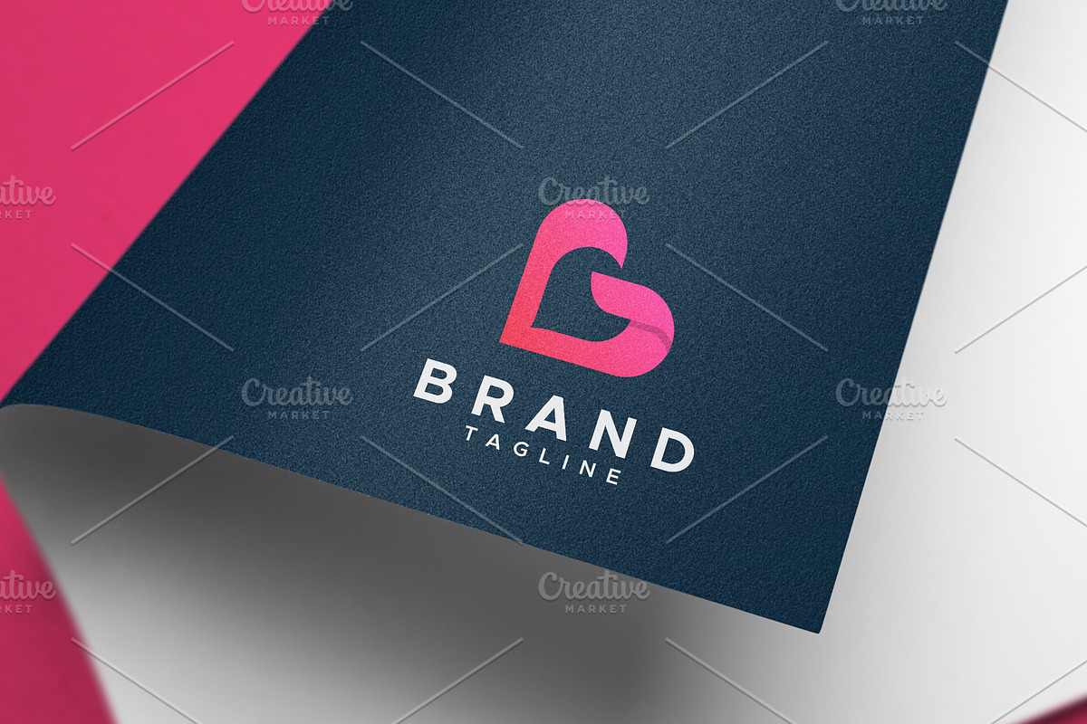 Letter G love logo design template, a Branding & Logo Template by Amadul11 (Photo 3 of 4)