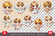 Cartoon Cupid with a bow and arrow., an Animal Illustration by KENO Mascots (Thumbnail 2 of 8)