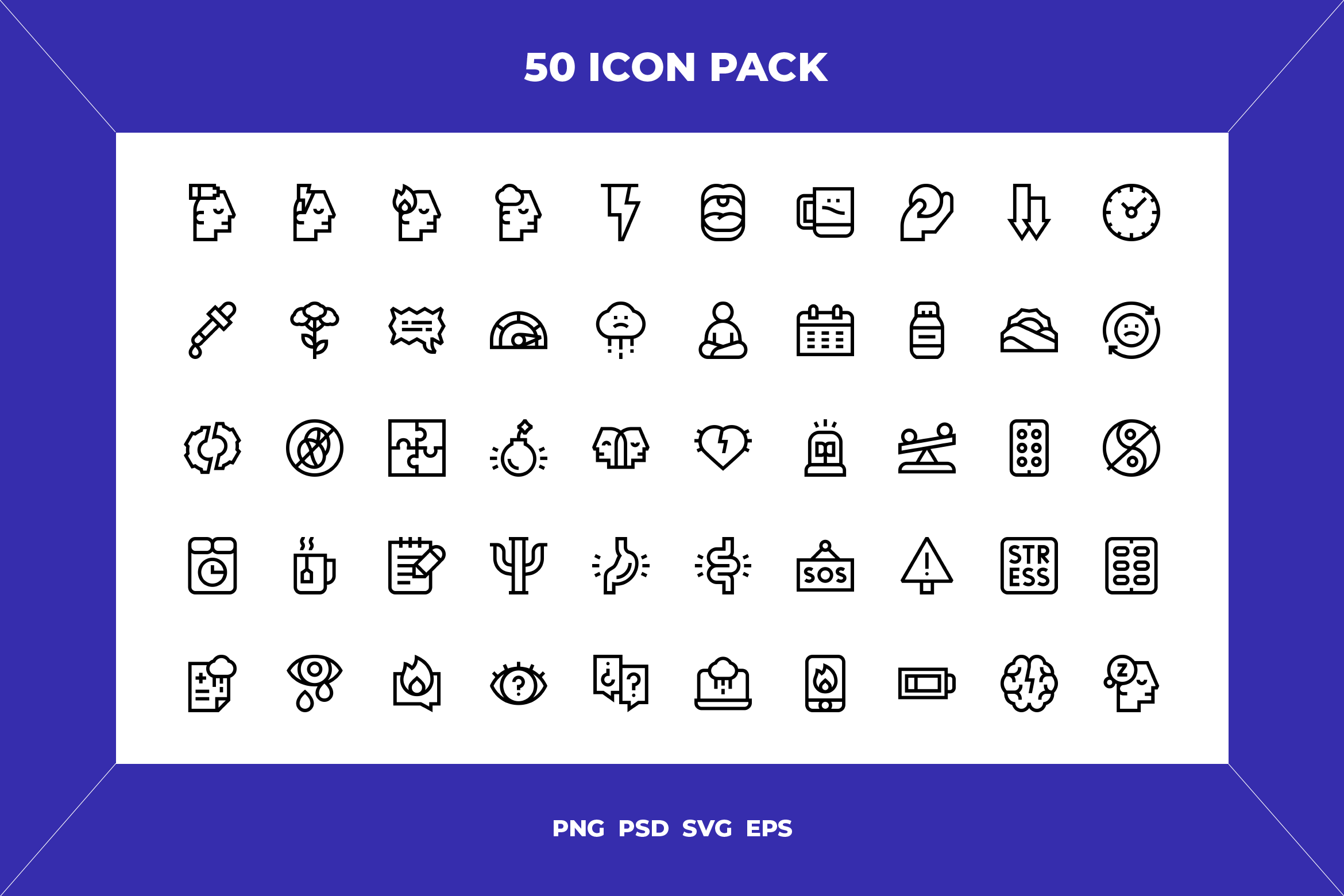 Stress icons, an Outline Icon by Wencory