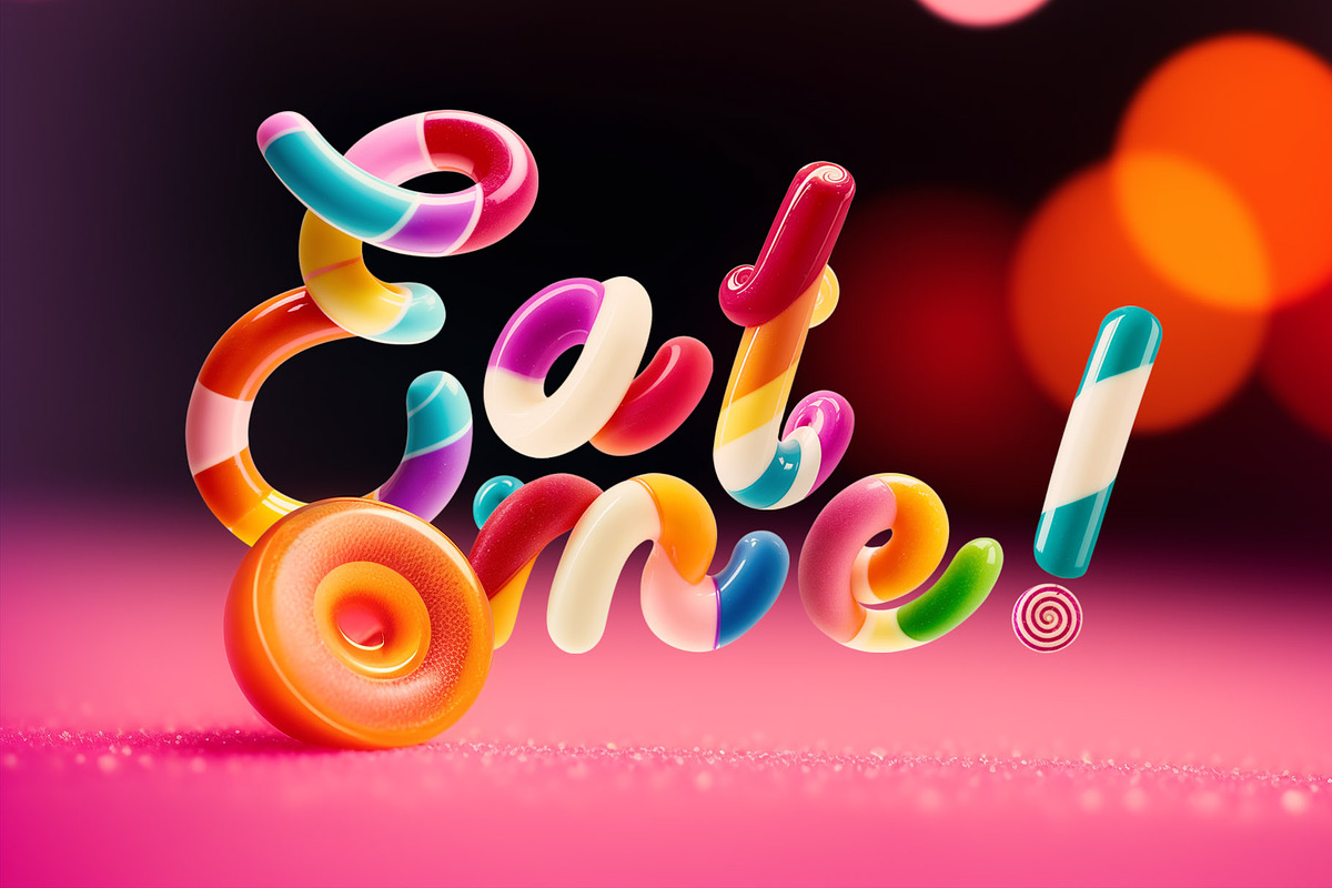 Yummy Candy - Color Bitmap Font, a Symbol Font by Gleb Guralnyk (Photo 4 of 5)