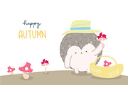 Happy Hedgehog @ Autumn season, a Decorative Illustration by MooBeer (Thumbnail 5 of 6)