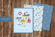 Nautical Collection, a Background Graphic by Alina Tsesarskaya (Thumbnail 1 of 4)