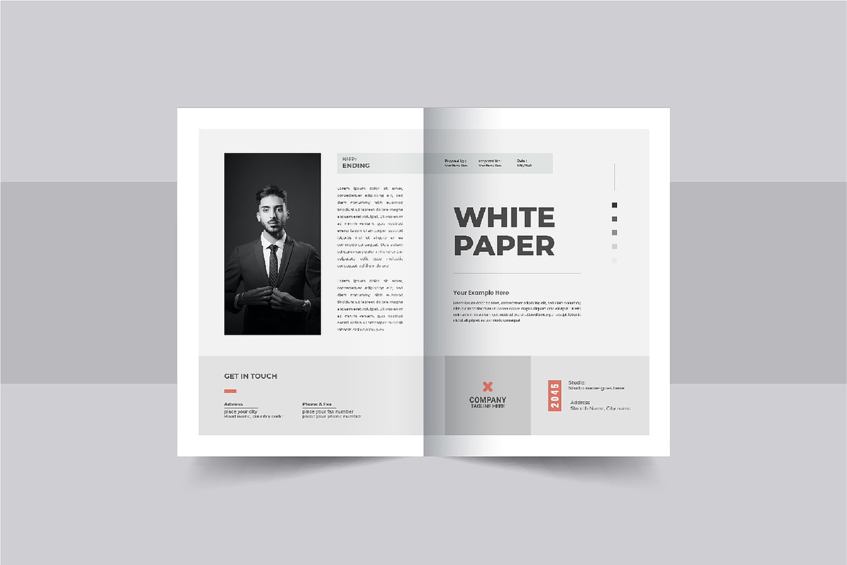 Company white paper design template, a Brochure Template by Pavel_design (Photo 2 of 9)