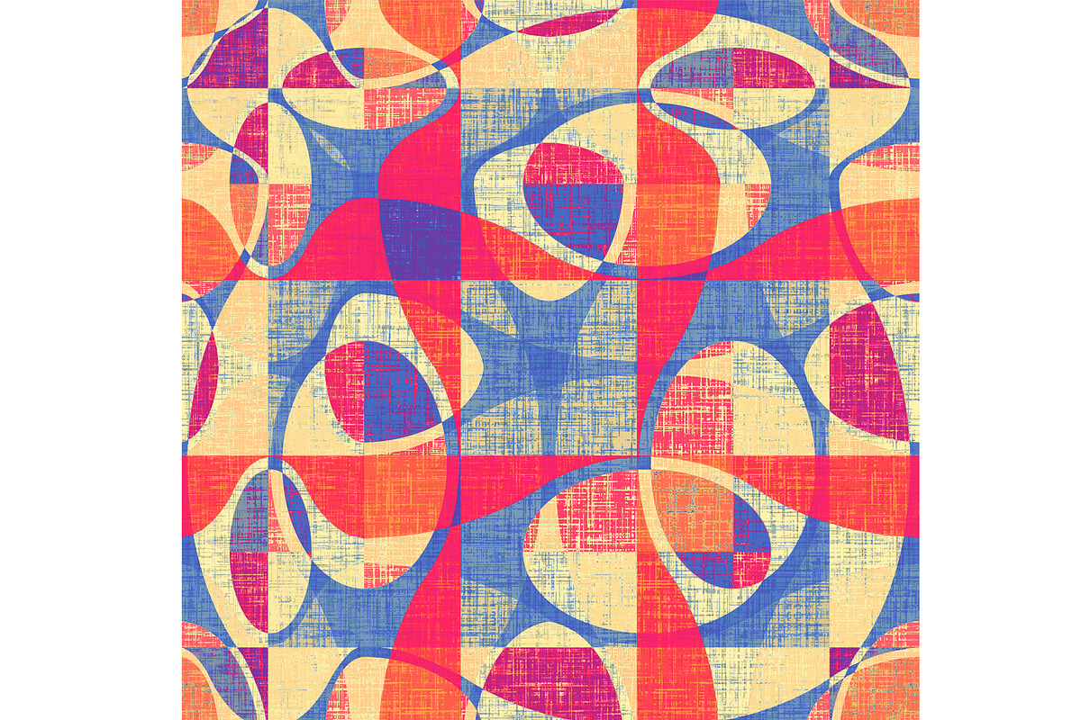 Red Yellow Blue Modern Art Seamless, a Pattern Graphic by Sharon Schwalbe (Photo 1 of 2)
