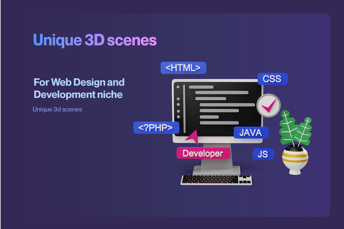 3D Web Design Scenes, a Scene 3D Model by Sunny Design (Photo 2 of 6)