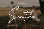 Santika – Sleek Monoline Script Font, a Script Font by Brand Earth (Thumbnail 1 of 7)