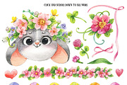 Happy Easter watercolor set, a Background Graphic by KatBranchArt (Thumbnail 3 of 7)
