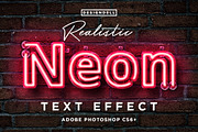 Realistic Neon Photoshop Effect, a Layer Style Add-On by Designdell (Thumbnail 1 of 4)