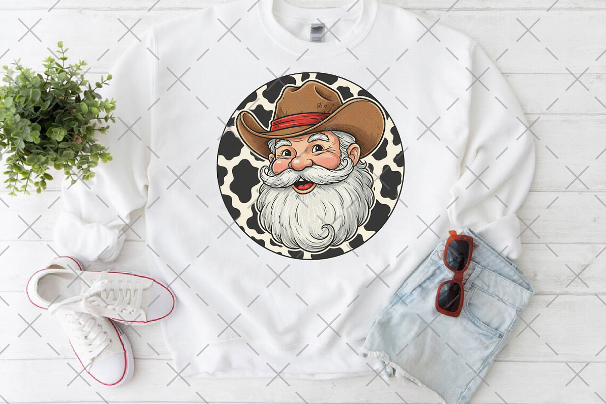 Cowboy Santa Claus PNG, an Illustration by Craft Nest (Photo 6 of 6)