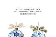 Christmas Baubles Clipart Set, a Decorative Illustration by Pati Charm Studio (Thumbnail 4 of 8)