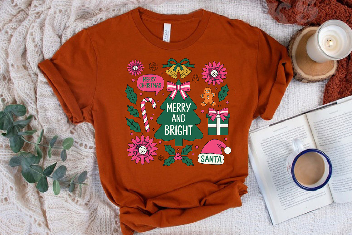 Merry and Bright Christmas Hand Draw, an Illustration by Libby Wishes (Photo 3 of 8)