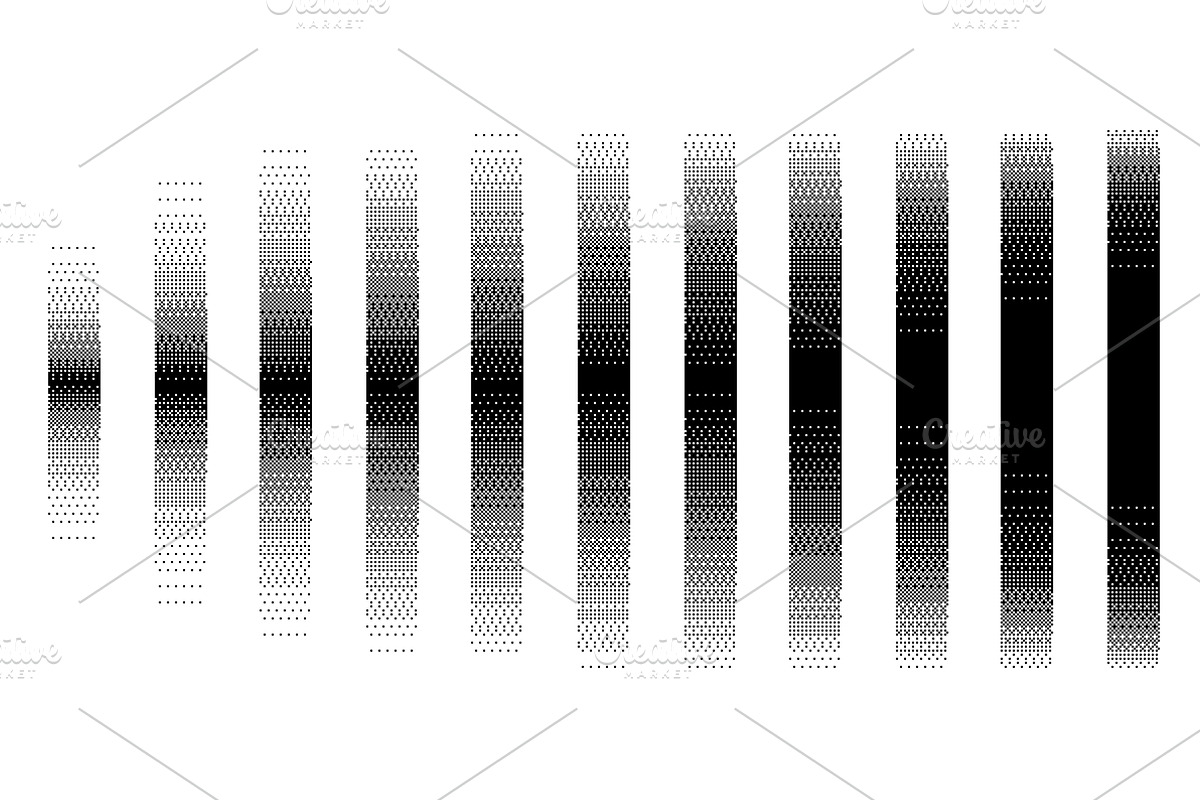 Pixel gradient fade pattern. Digital, an Illustration by winwin.art