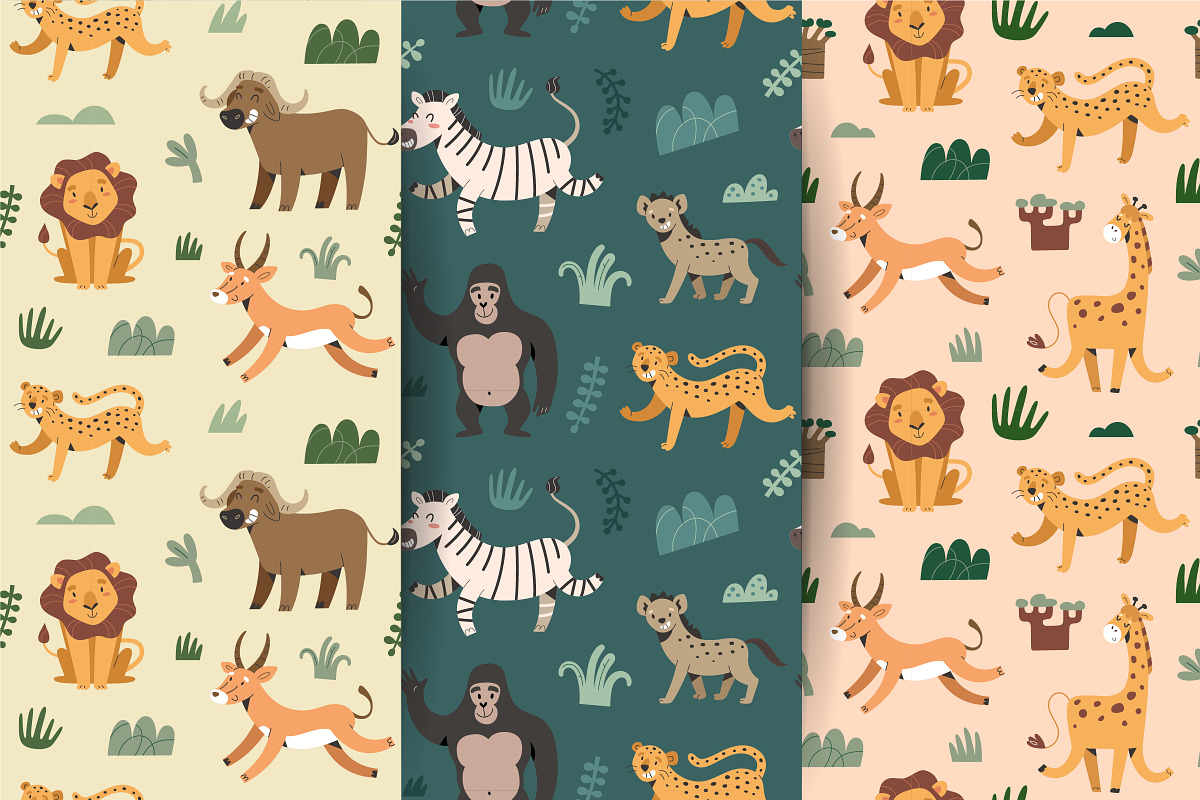 African animals cartoon illustration, an Animal Illustration by Fave Brush (Photo 3 of 4)