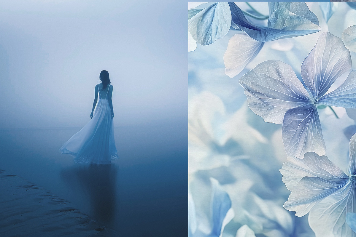 Azure Botanica: Fine Art Watercolor, a Texture Illustration by Nadia Semyroz (Photo 5 of 8)