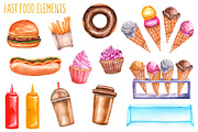 Watercolor food trucks and carts, a Food Illustration by Olha's watercolor (Thumbnail 6 of 10)