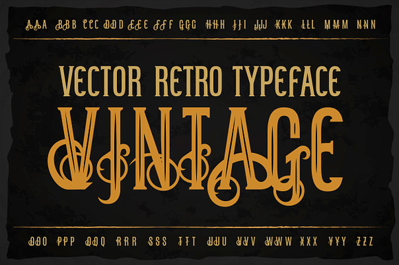 Vintage OTF label font. preview 3