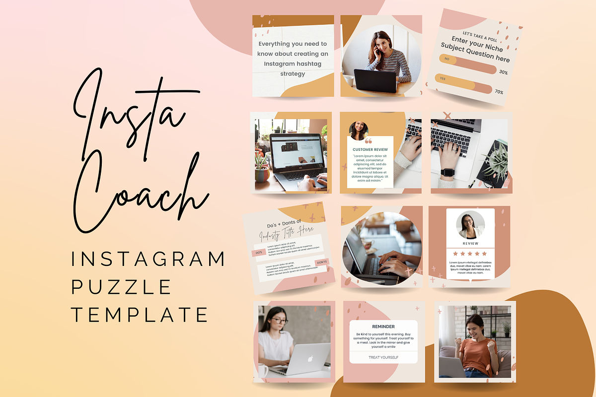 Boho Coach Instagram Puzzle, a Social Media Template by Social Assumptions (Photo 2 of 10)