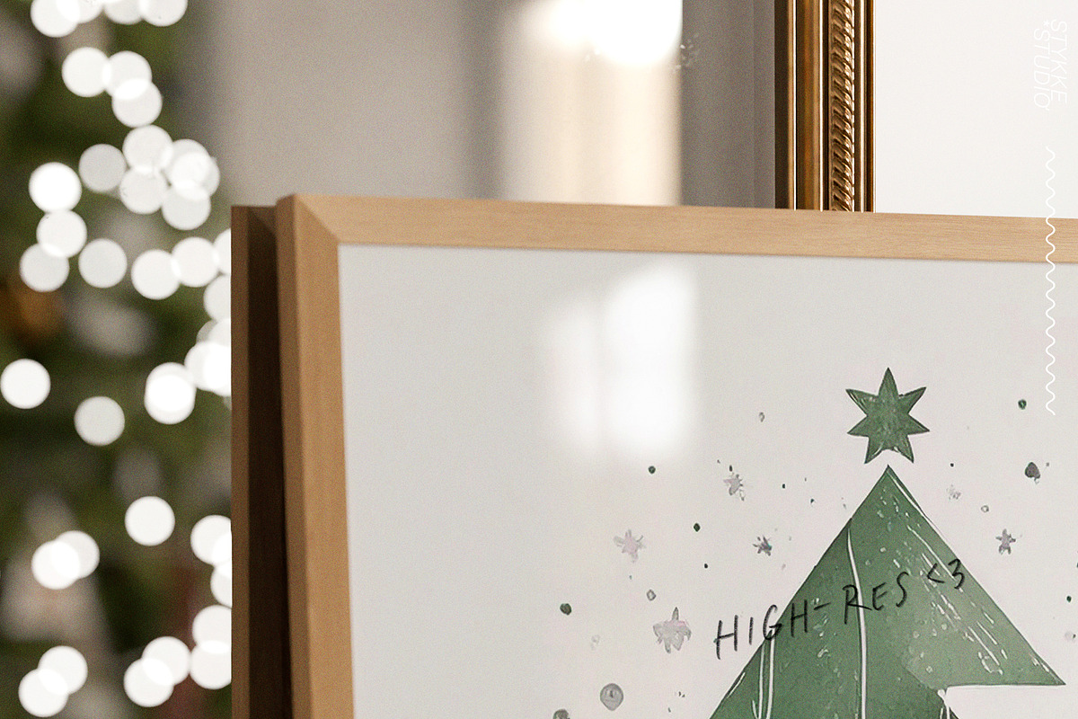 FESTIVE DAY | art frame mockup, a Household Mockup by Stykke Studio (Photo 9 of 10)