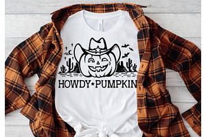 Halloween Design Howdy Pumpkin Cut